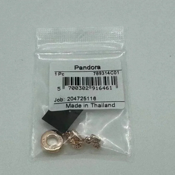Disney x Pandora Exclusive Charm Minnie Mouse Hat Rose Gold Enamel Pink NWT - Picture 4 of 5